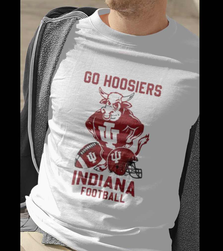 Go Hoosiers Indiana Football IU Bull And Helmet T-Shirt
