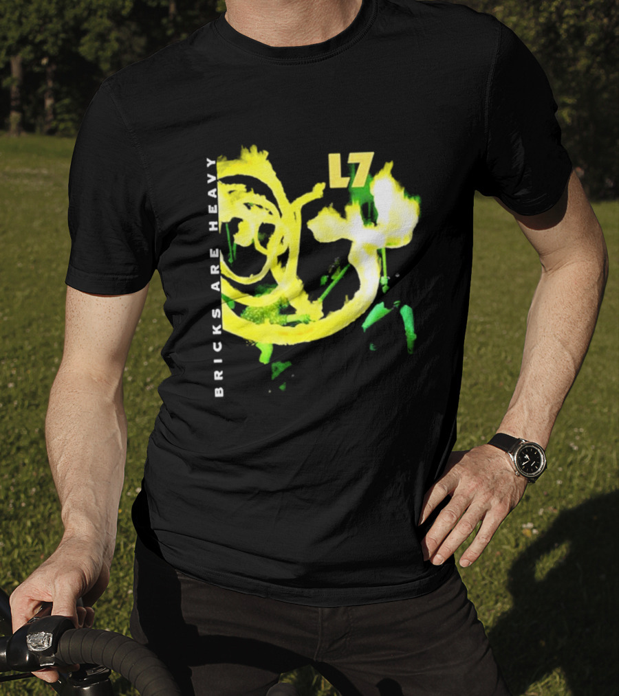 L7 Bricks Are Heavy Album Neon Graffiti T-Shirt