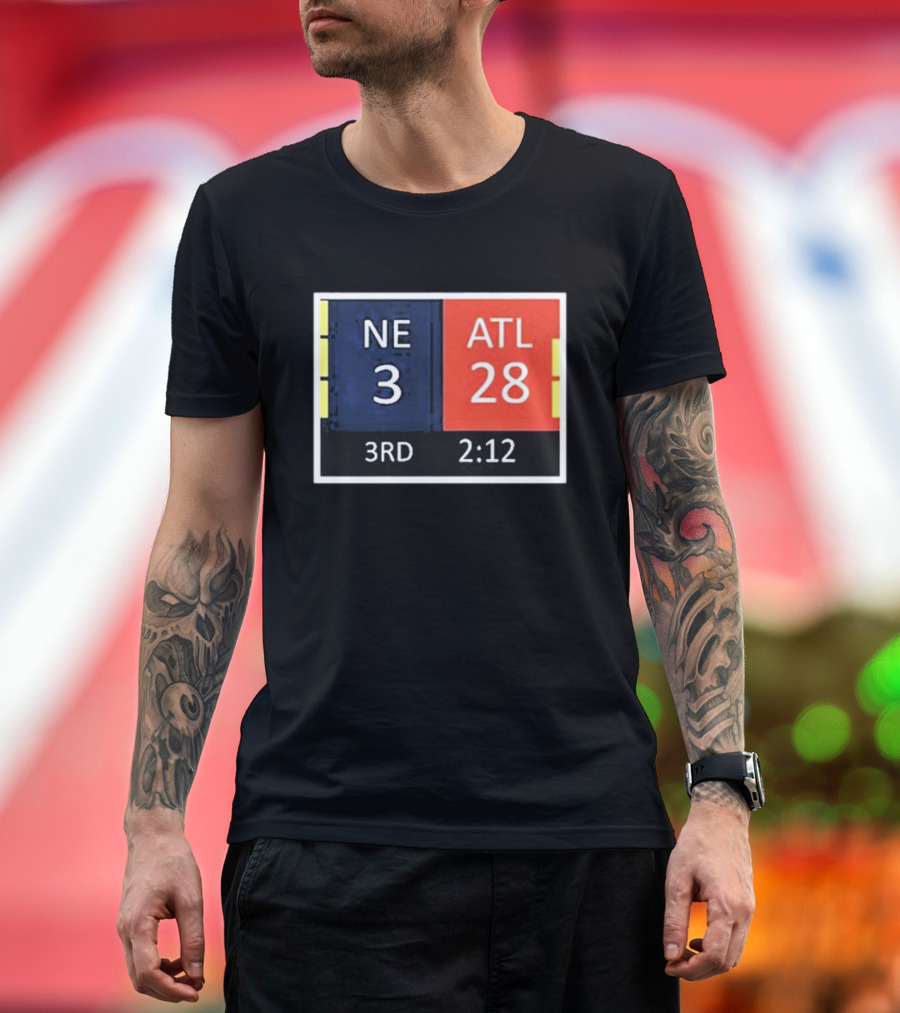 Ne 3 Atl 28 3rd 2:12 Final Ne 34 Atl 28 T-Shirt
