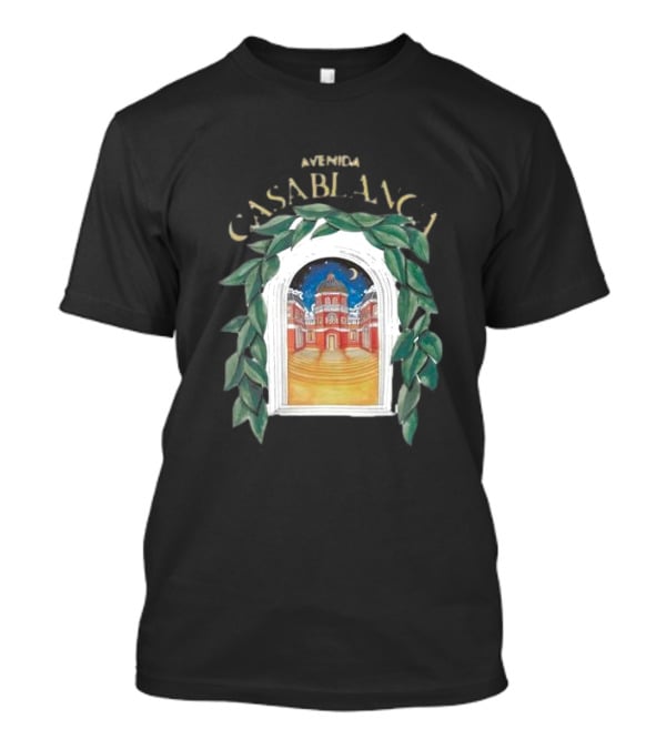 Casablanca Avenida Night Scene With Moonlit Architectural View T-Shirt