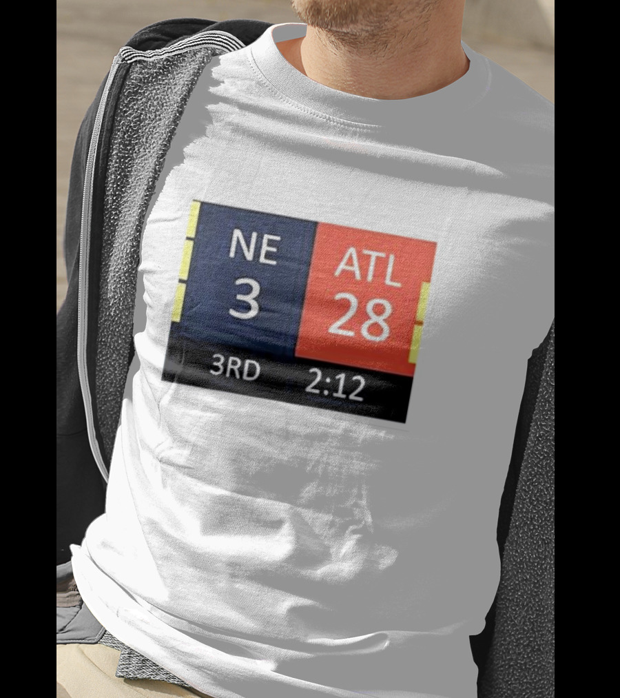 Cowboys Fan Wearing NE 3 ATL 28 3RD 2:12 T-Shirt