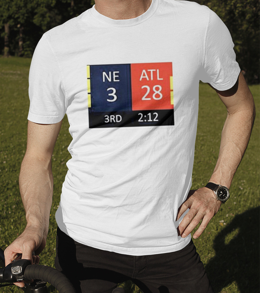 Cowboys Fan Wearing NE 3 ATL 28 3RD 2:12 T-Shirt