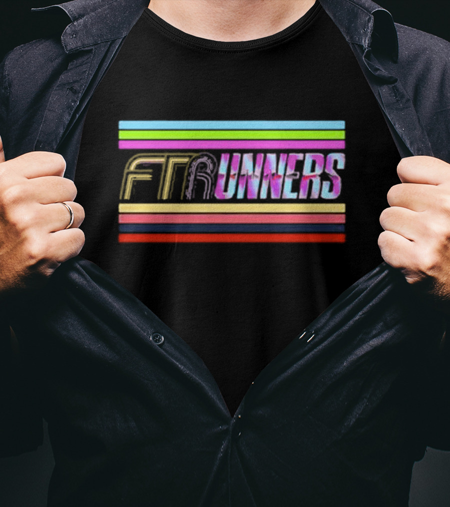 FTR And The Runners Retro Colorful Stripes T-Shirt