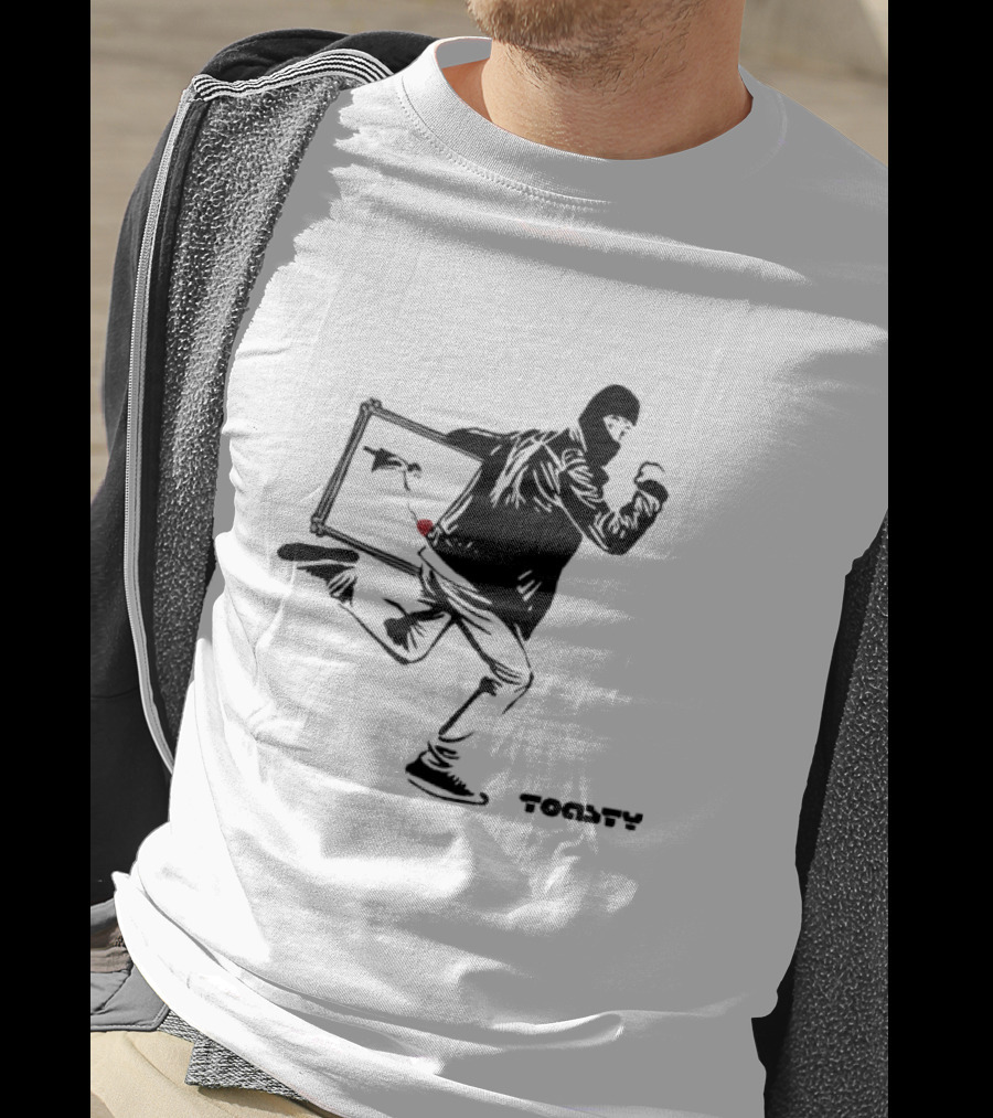 HappyToast Stolen Banksy Toasty Banksy Heist T-Shirt