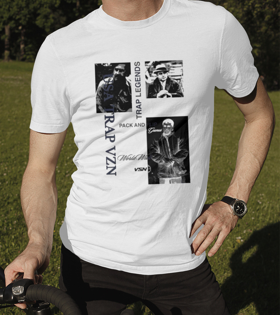 USA Trap VZN Trap Legends Pack And Flip Games World Wide VSN T-Shirt