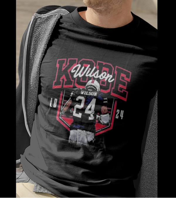 Kobe Wilson 24 LB College Player Football Jersey T-Shirt
