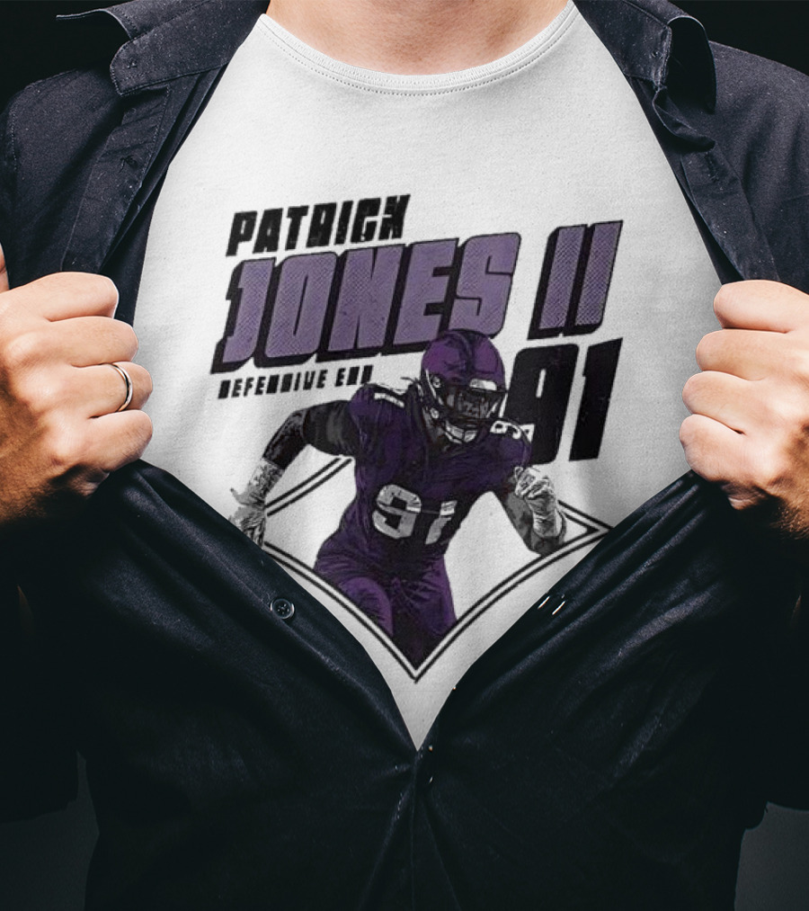 Patrick Jones II Minnesota Defensive End 91 T-Shirt