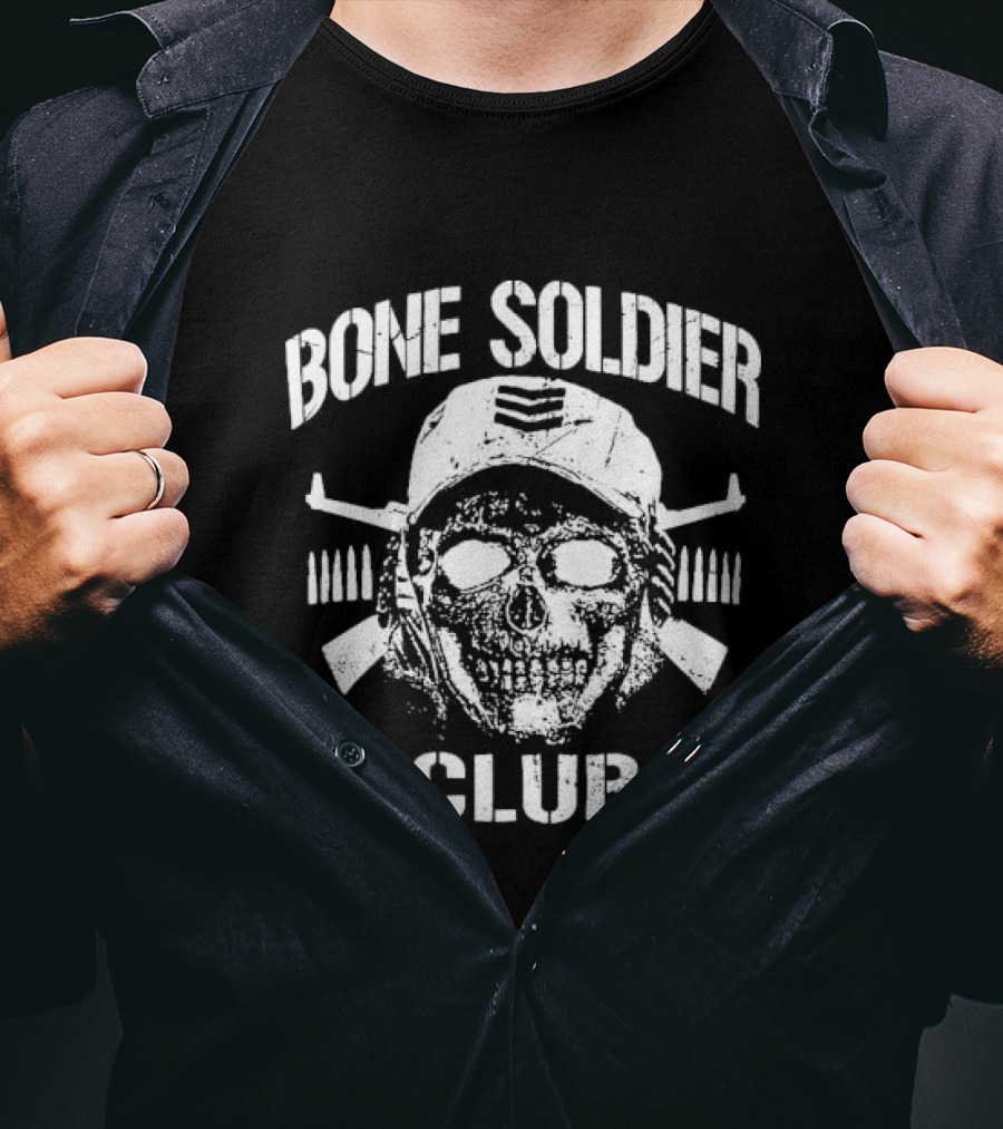 Bone Soldier Club Skull Design Taiji Ishimori Big T-Shirt