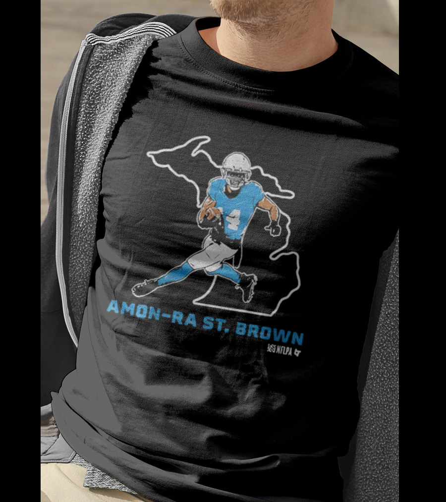 Amon-ra St. Brown Michigan Football Star NFLPA T-Shirt