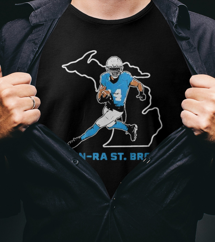 Amon-ra St. Brown Michigan Football Star NFLPA T-Shirt
