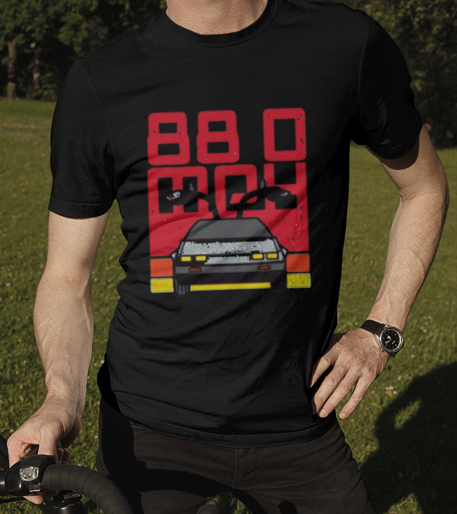Back To The Future 88MPH DeLorean Time Machine Musical Retro T-Shirt