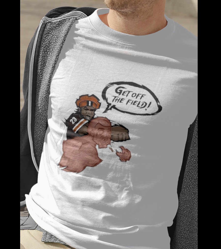 Get Off The Field Dawg Pound Player Punching Opponent T-Shirt