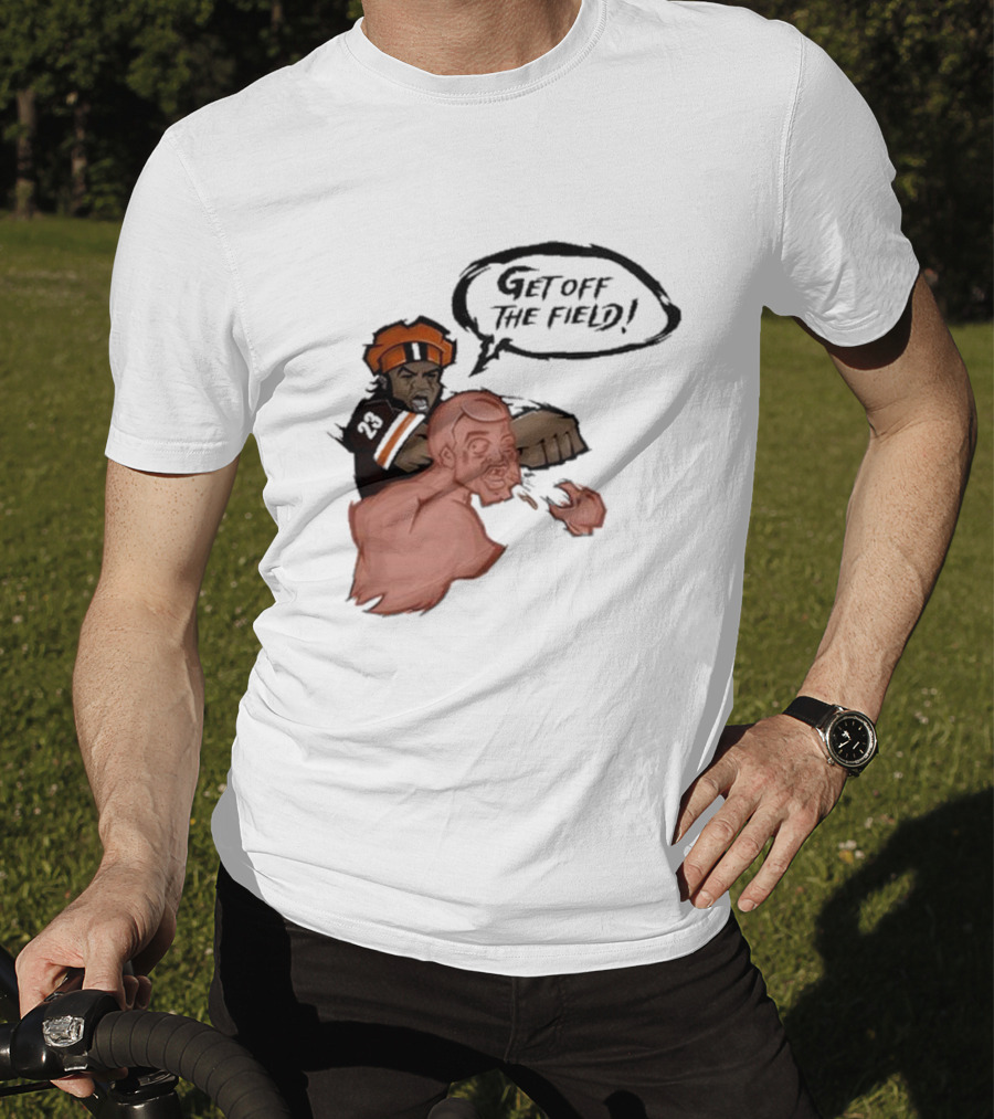 Get Off The Field Dawg Pound Player Punching Opponent T-Shirt