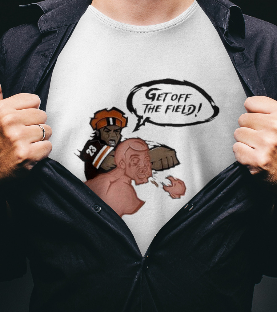 Get Off The Field Dawg Pound Player Punching Opponent T-Shirt
