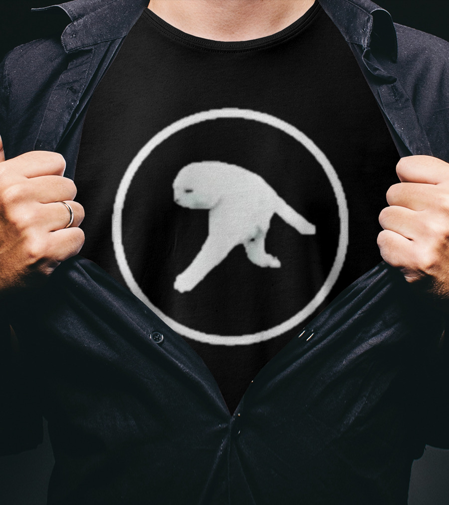 Aphex Twin Cat Parody White Circle T-Shirt