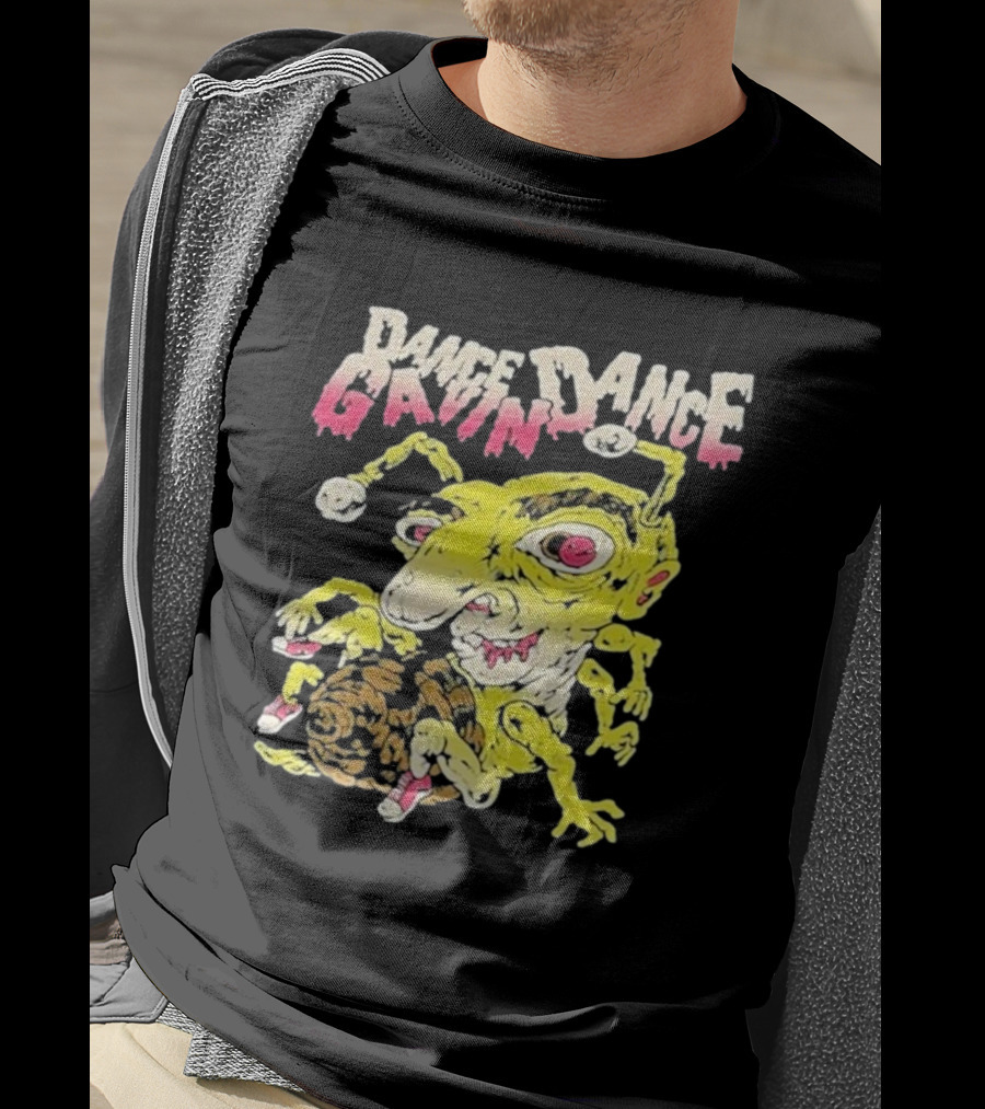 Dance Gavin Dance Band Rare Cartoonish Yellow Creature With Pink Accents T-Shirt