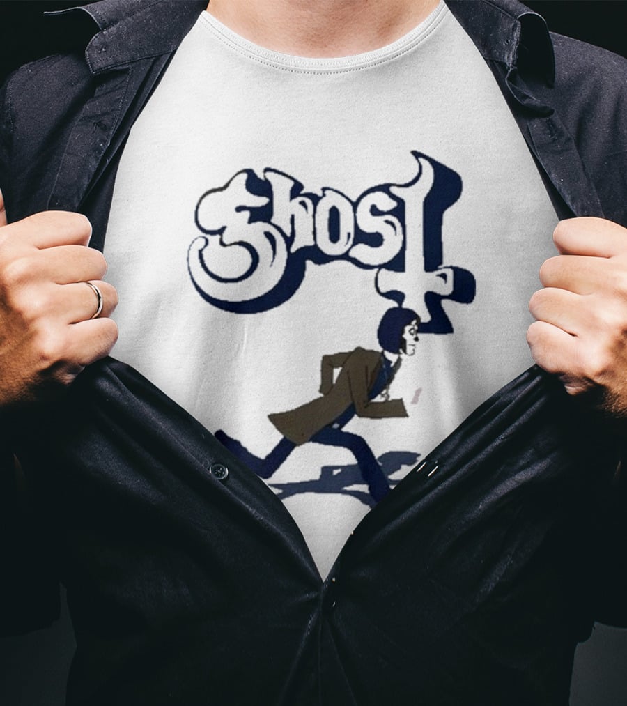 Ghost Band Retro Running Figure T-Shirt