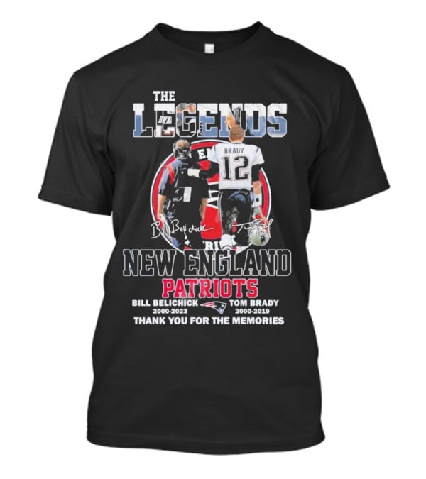 The Legends Bill Belichick Tom Brady New England Patriots Thank You For The Memories T-Shirt