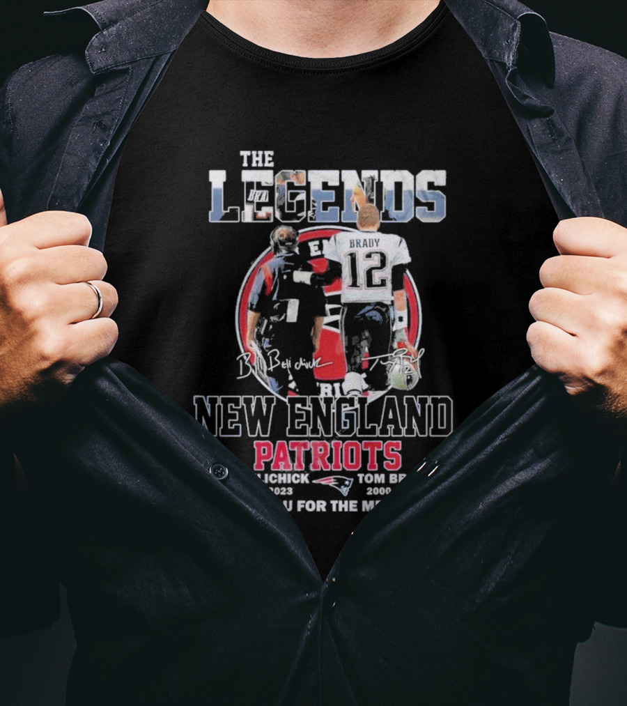 The Legends Bill Belichick Tom Brady New England Patriots Thank You For The Memories T-Shirt