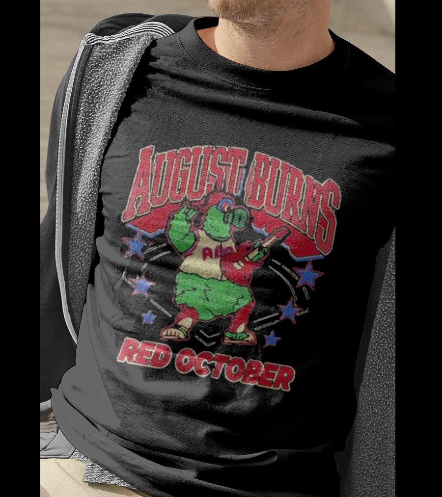 August Burns Red October Mascot Playing Guitar Stars T-Shirt