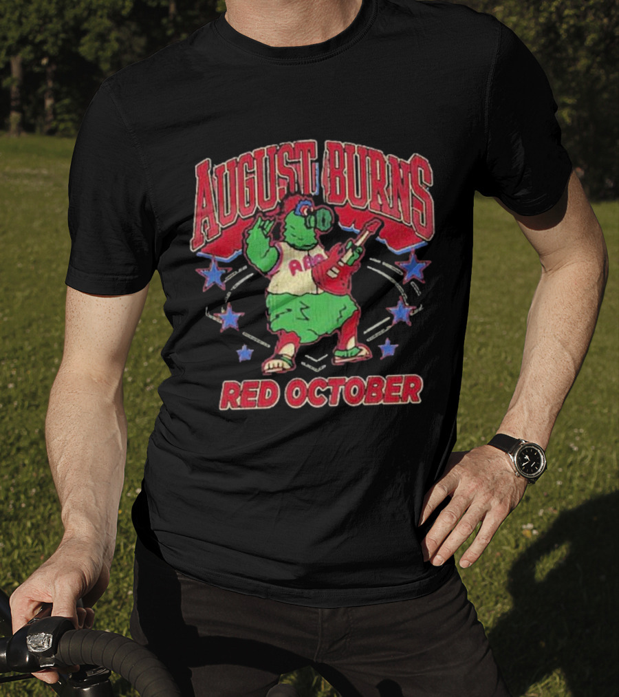 August Burns Red October Mascot Playing Guitar Stars T-Shirt