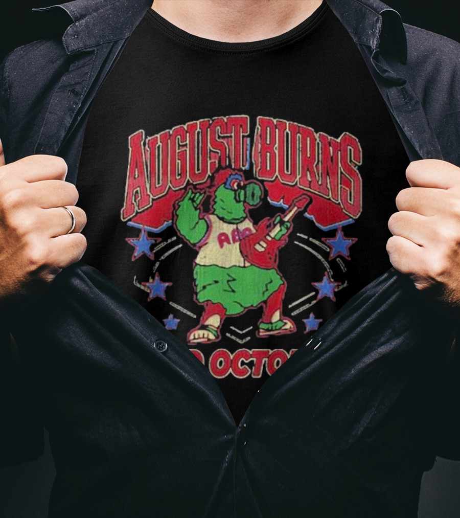 August Burns Red October Mascot Playing Guitar Stars T-Shirt