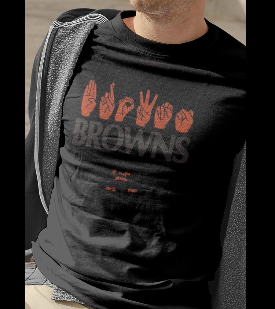 Browns Love Sign Language T-Shirt