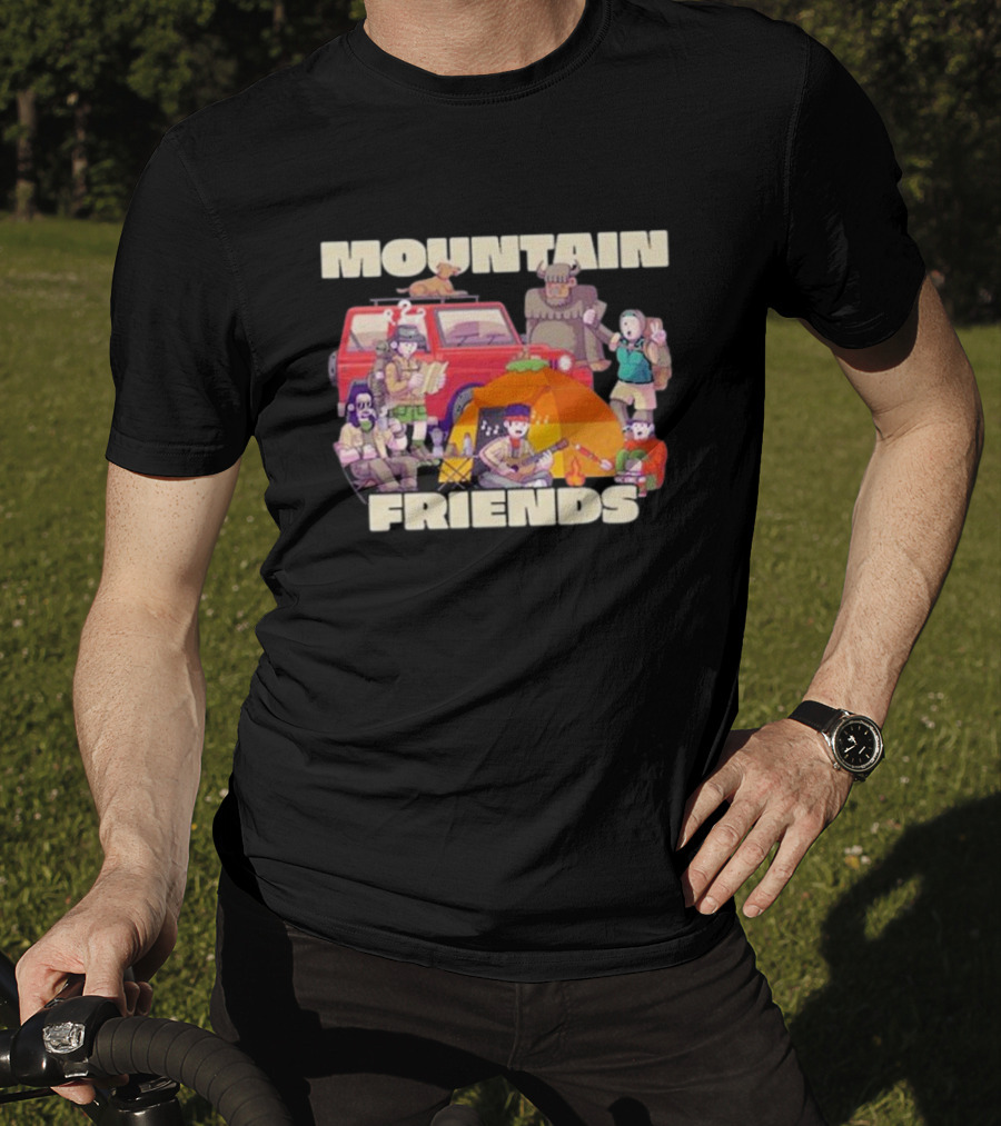 MOUNTAIN FRIENDS Adventure Campfire Gathering T-Shirt