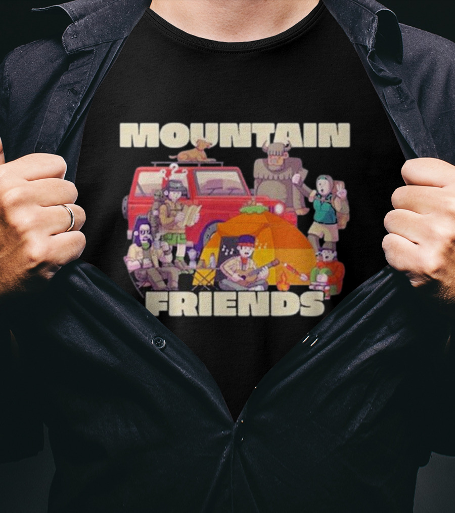 MOUNTAIN FRIENDS Adventure Campfire Gathering T-Shirt