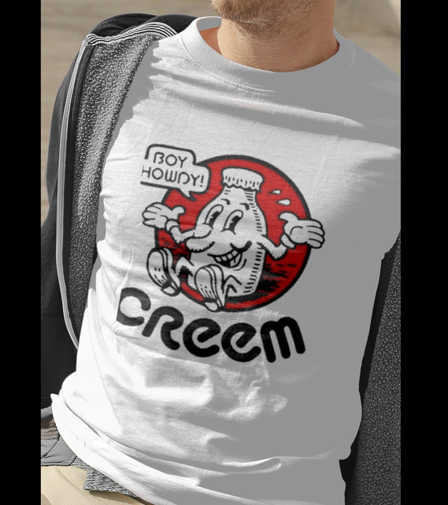 Boy Howdy Creem Vintage Bottle Character With Red Circle T-Shirt