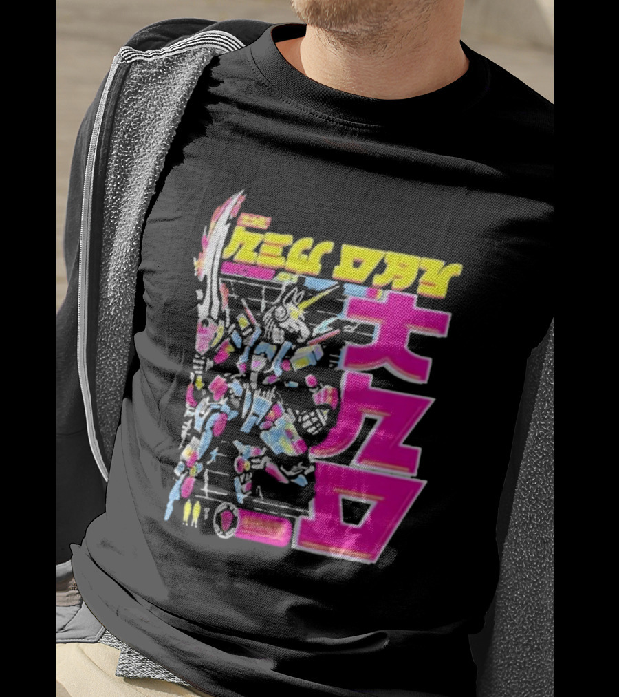 New Day Xaiver Woods Cyber Bunny Robot In Mecha T-Shirt