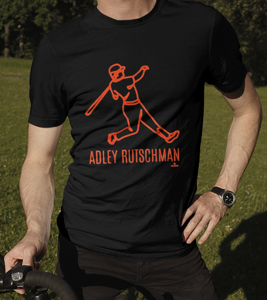Adley Rutschman Baseball Swing Retro Line T-Shirt