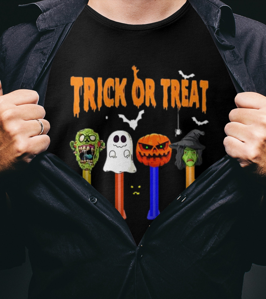 Trick Or Treat Zombie Ghost Pumpkin Witch Dispensers T-Shirt