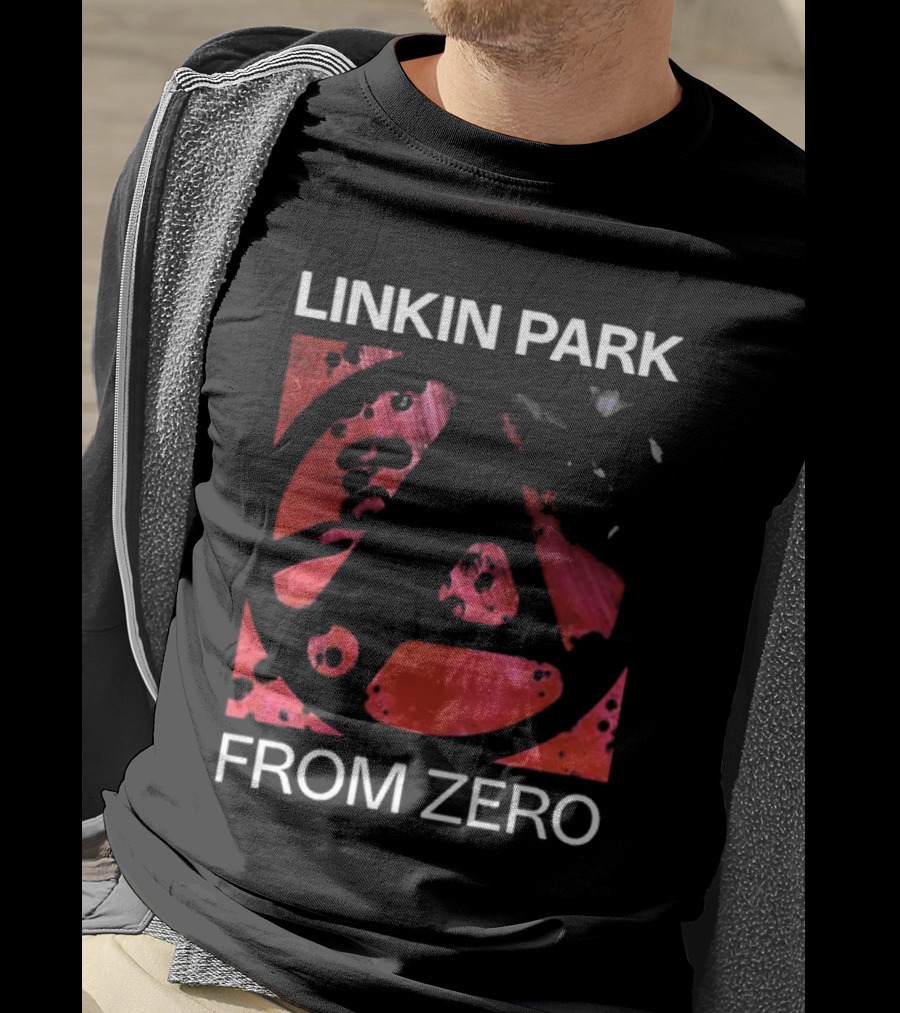 Linkin Park From Zero Texture Black Concert Red LP T-Shirt