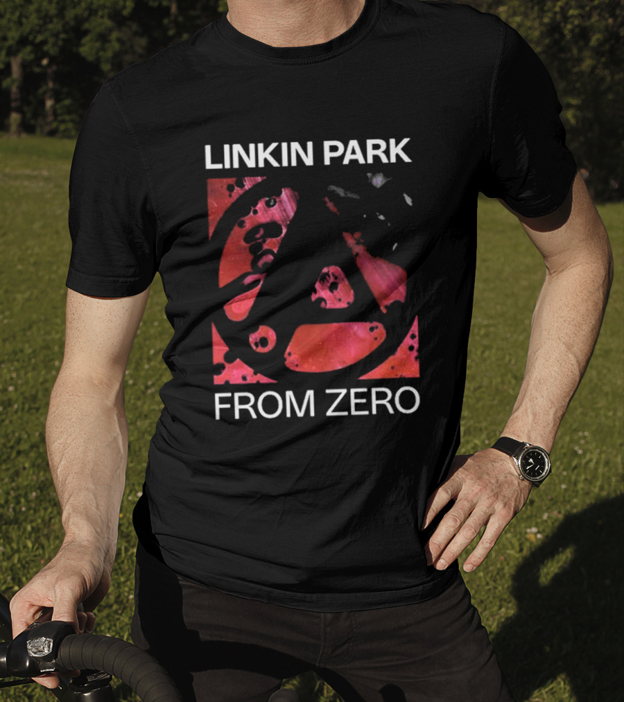 Linkin Park From Zero Texture Black Concert Red LP T-Shirt