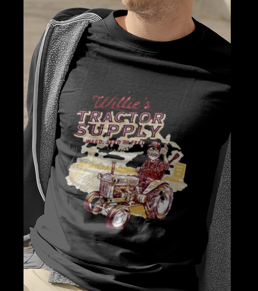 Willie Nelson Willie's Tractor Supply Weed Seed Feed Farm Aid T-Shirt
