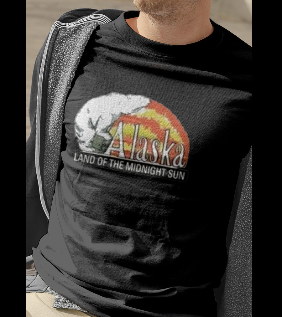 Alaska Land Of The Midnight Sun Polar Bear Arctic Anchorage Denali T-Shirt