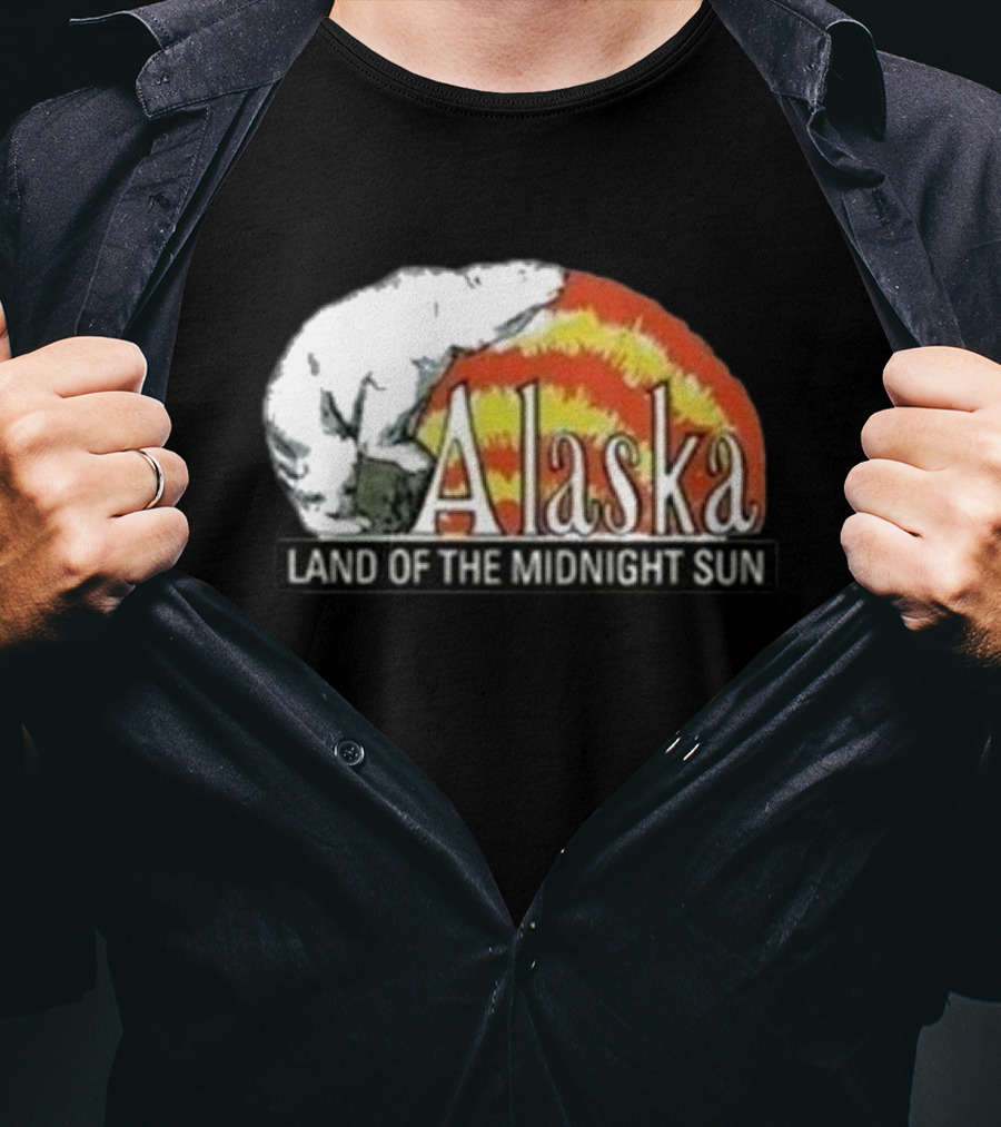 Alaska Land Of The Midnight Sun Polar Bear Arctic Anchorage Denali T-Shirt