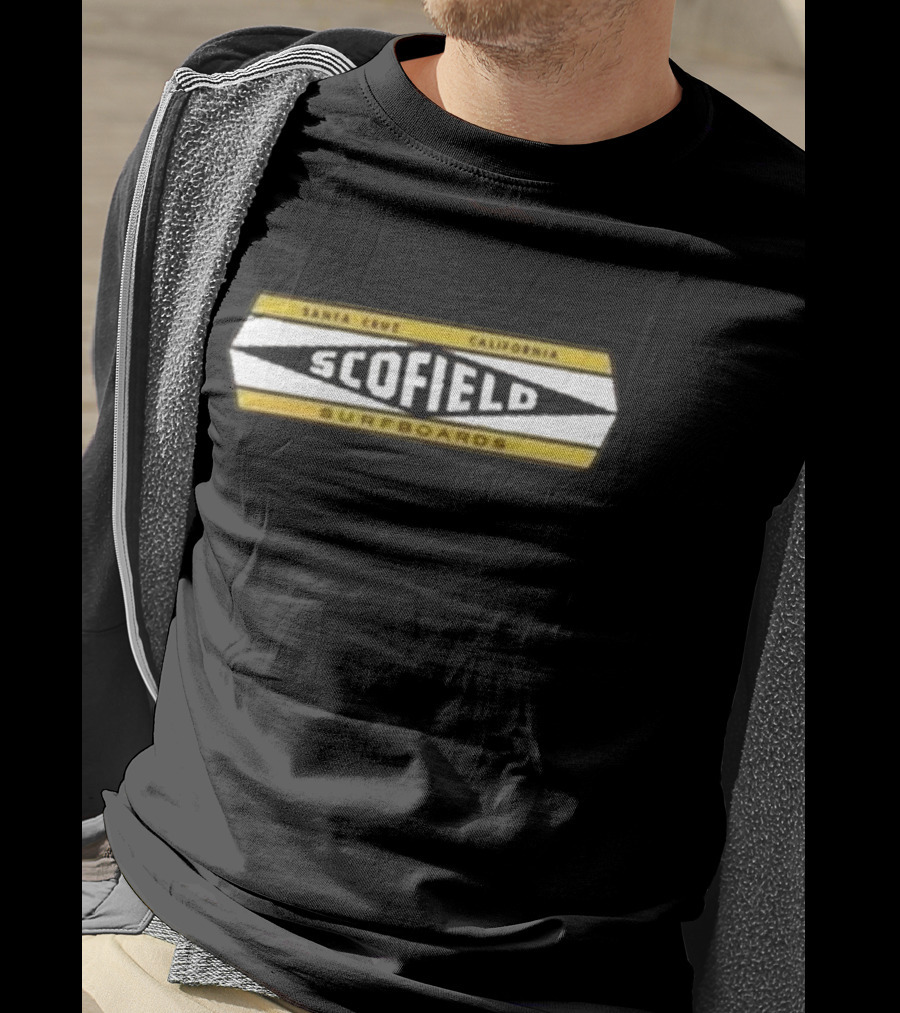 Scofield Surfboards Santa Cruz California Vintage 60s Beach Surfing Rio Del Mar T-Shirt