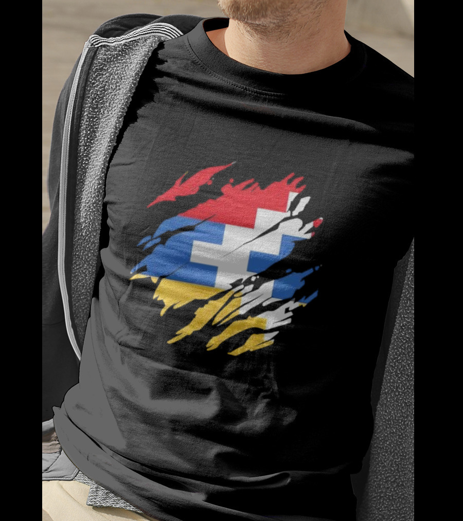 Nagorno-Karabakh Flag Ripped T-Shirt