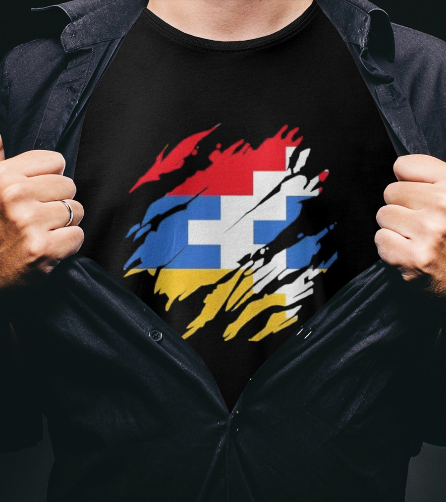 Nagorno-Karabakh Flag Ripped T-Shirt