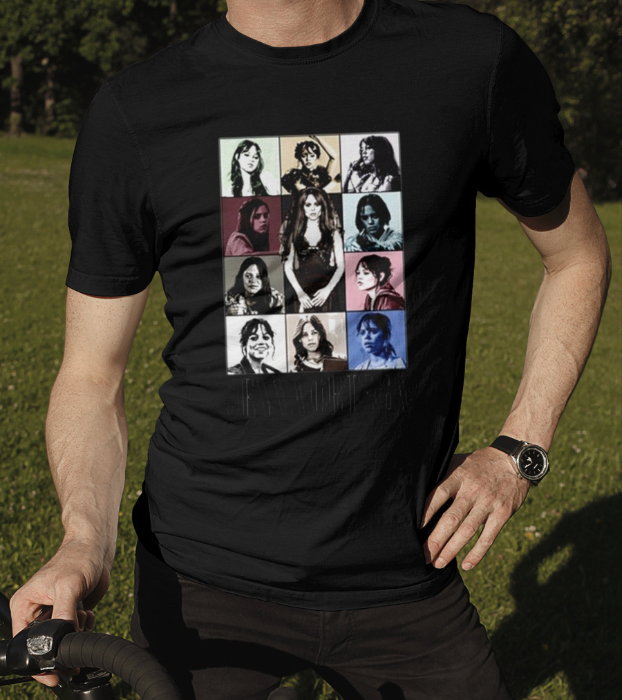 Fuzeprint Jenna Ortega Nine Eras Collage T-Shirt