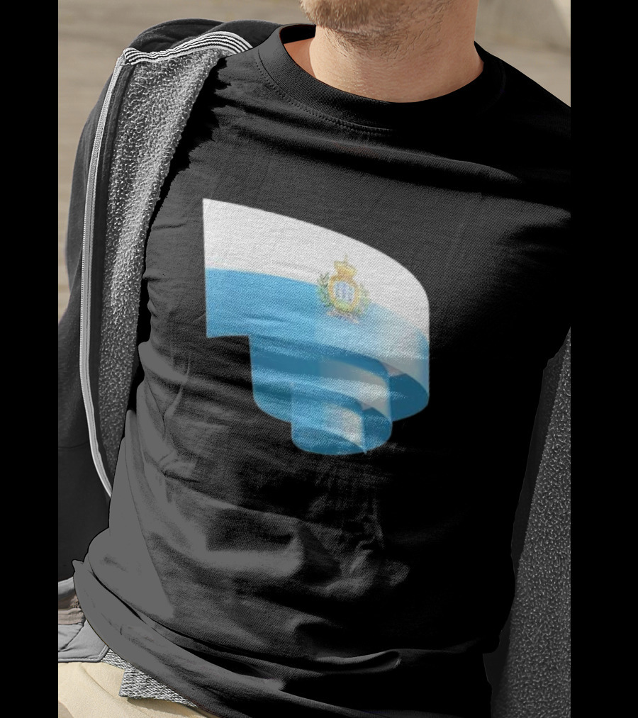 Krause San Marino Flag Sammarinese Day Football Emblem T-Shirt