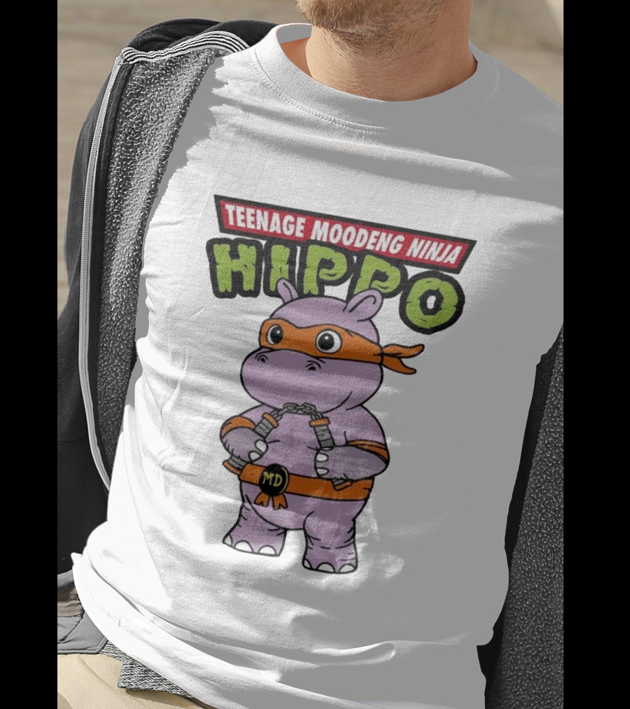 Teenage Moodeng Ninja Hippo T-Shirt
