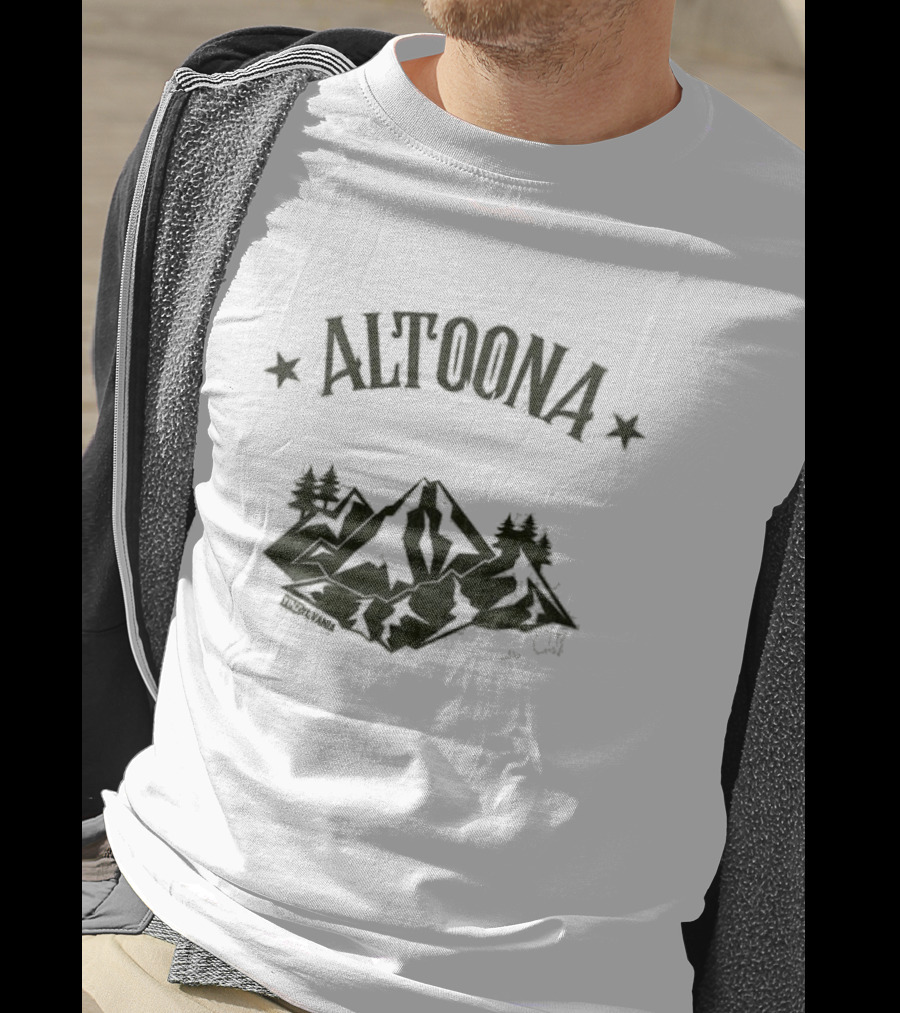 Altoona Pennsylvania Mountain Graphic With Trees T-Shirt
