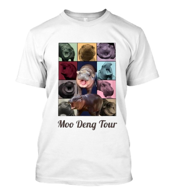 Moo Deng Tour Baby Hippo Collection Bouncy Cute Moo Dang T-Shirt