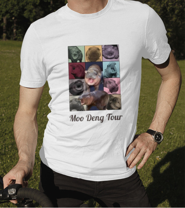 Moo Deng Tour Baby Hippo Collection Bouncy Cute Moo Dang T-Shirt