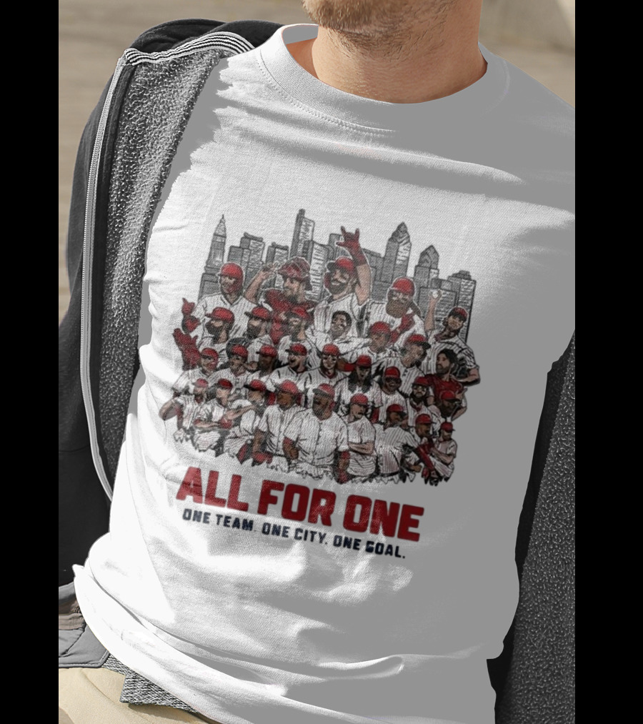 Phillies All For One Team City Goal Baseball Unity T-Shirt