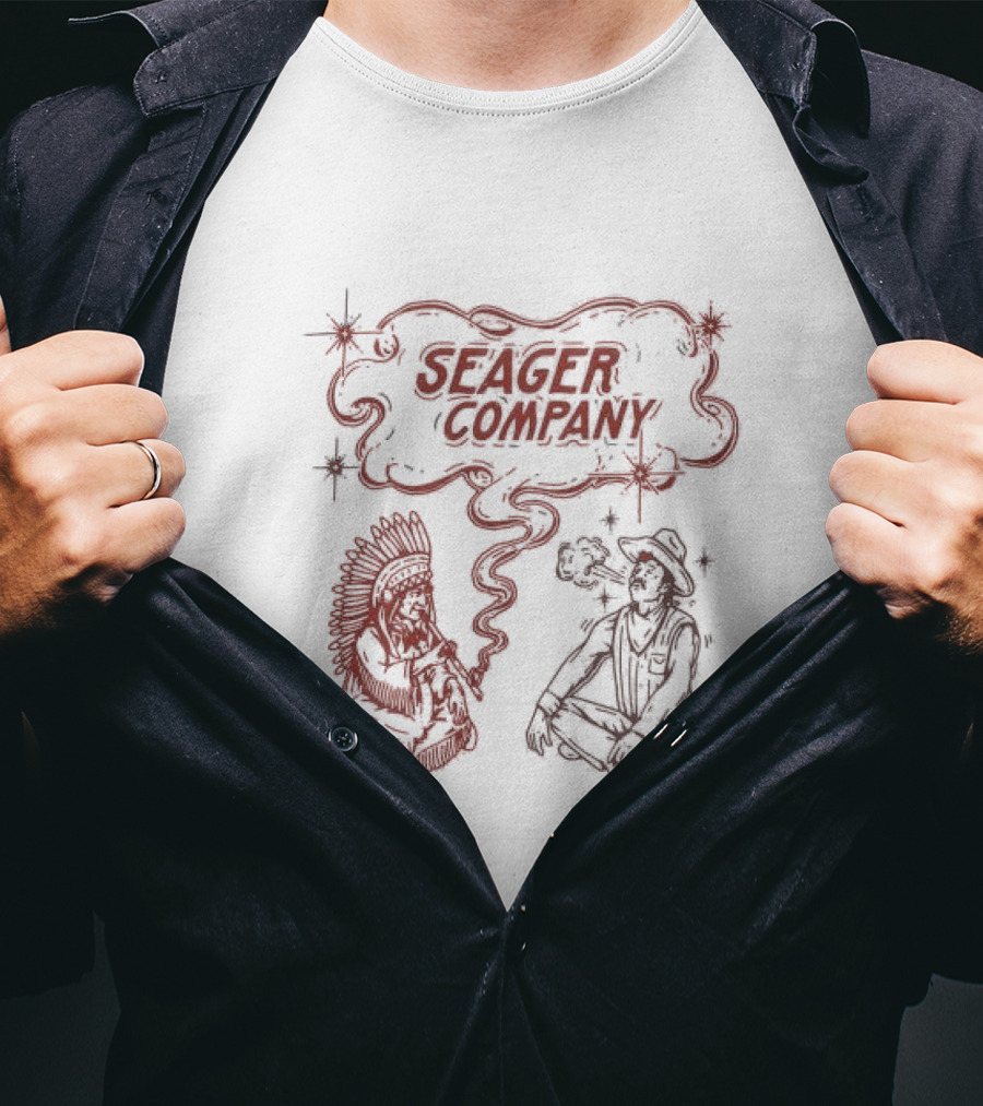 Seager Company Peaceful Pipe Gathering T-Shirt