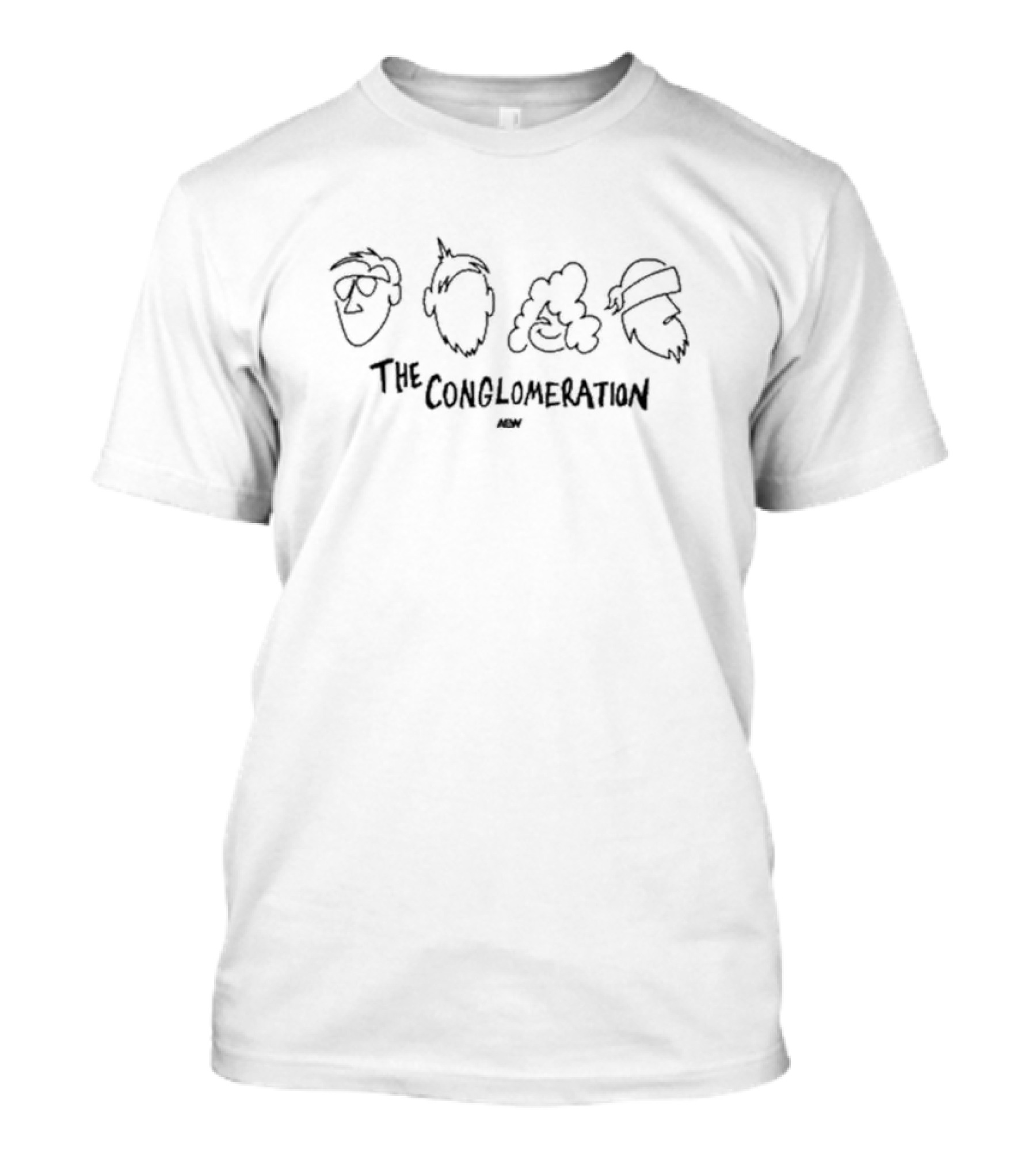 The Conglomeration AEW Line Art Faces T-Shirt